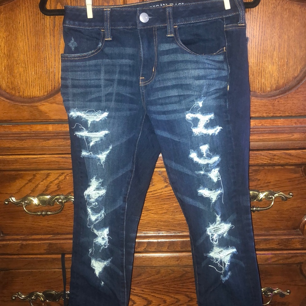 American eagle distressed jeggings